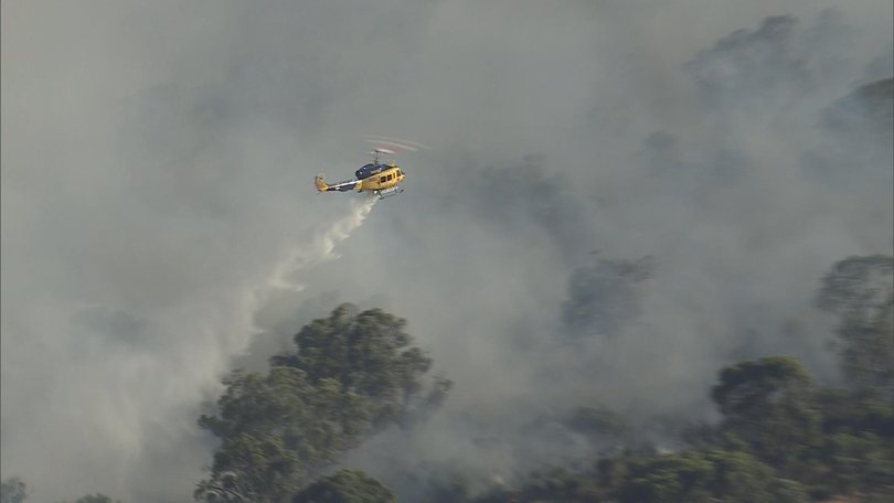The fire started just after 5pm on Timberlane Loop and Maplewood Place in Cooloongup, in bushland in the Rockingham Lakes Regional Park, 48 kilometres south of Perth.