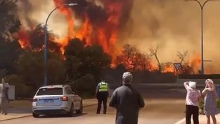 Esperance police are investigating the cause of a bushfire which came within metres of houses on Wednesday.