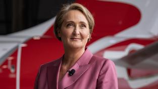 Qantas Group chief executive Vanessa Hudson presents the airlines half year result.