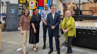Department of Local Government, Sport and Cultural Industries’ Audrey Formentin, Lorna Pritchard, General Manager of Grants and Community Development at Lotterywest, Black Swan CEO Ian Booth,  Dave Kelly MLA and Town of Bassendean Mayor Kathryn Hamilton