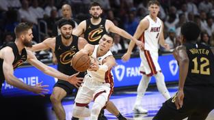 Cleveland have shown NBA rivals they'll be hard to beat in the playoffs after sweeping Miami. (AP PHOTO)